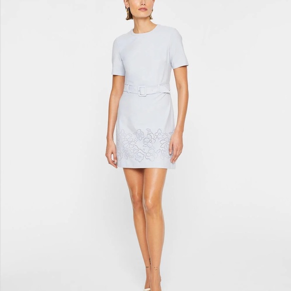 Embroidered Eyelet Sheath Dress - Brand New - NEVER WORN - Blue